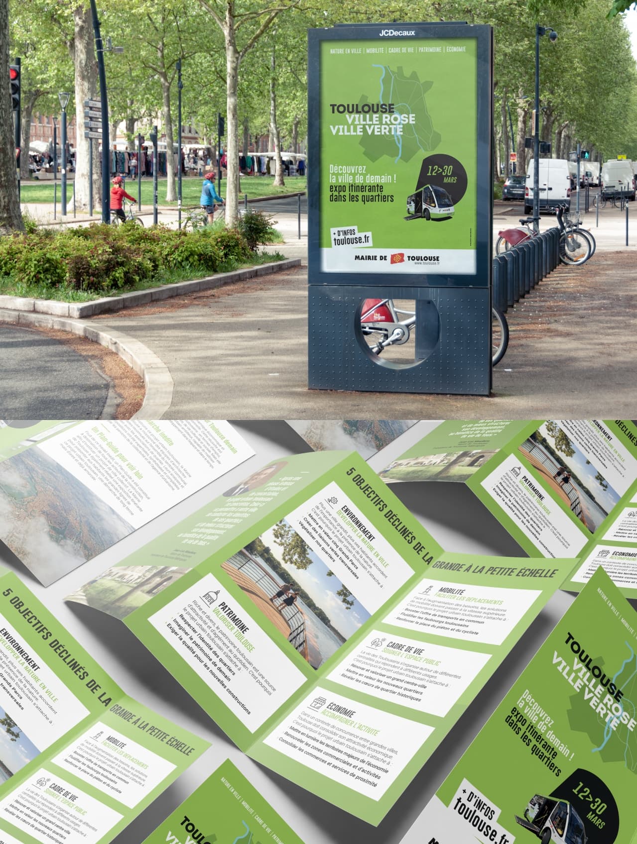 affichage et dépliant exposition