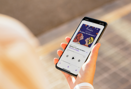 Vue sur un épisode de podcast